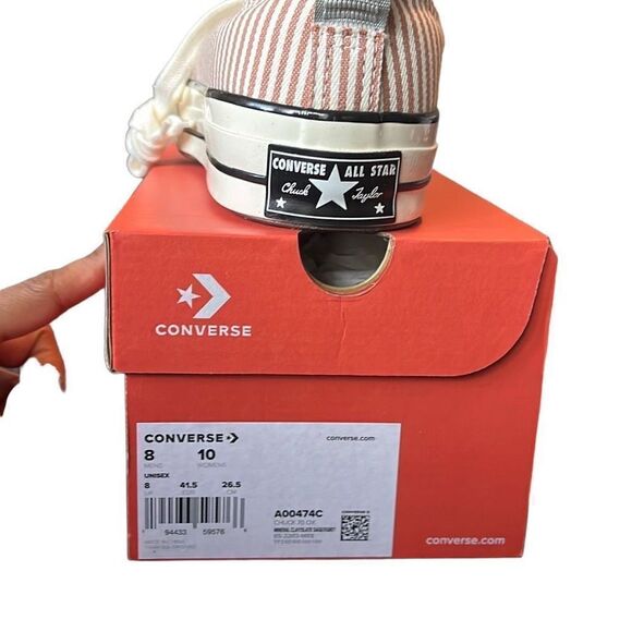 Converse Chuck 70 Stripe Sneaker Men 8 Unisex Low Top - Picture 10 of 11